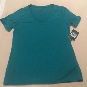 NWT Nike Dri-Fit teal workout top